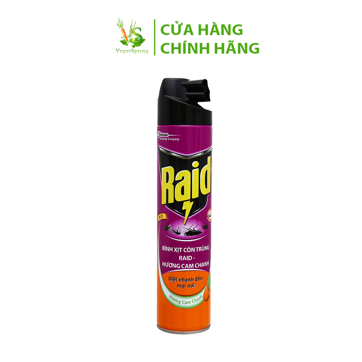 Thuốc Xịt Côn Trùng Raid Hương Cam Chanh 600ml
