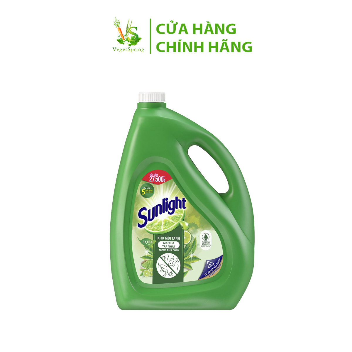 Nước Rửa Chén Sunlight Matcha Trà Nhật 3.6kg