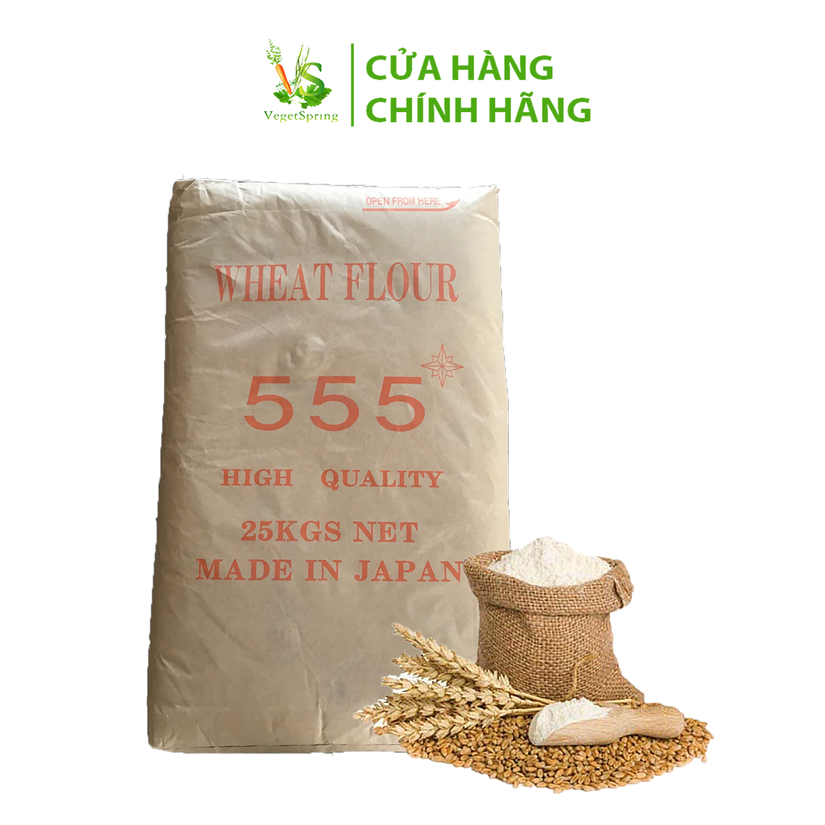 Bột Mì Nhật 555 (Màu Cam) Chiết Lẻ 1kg