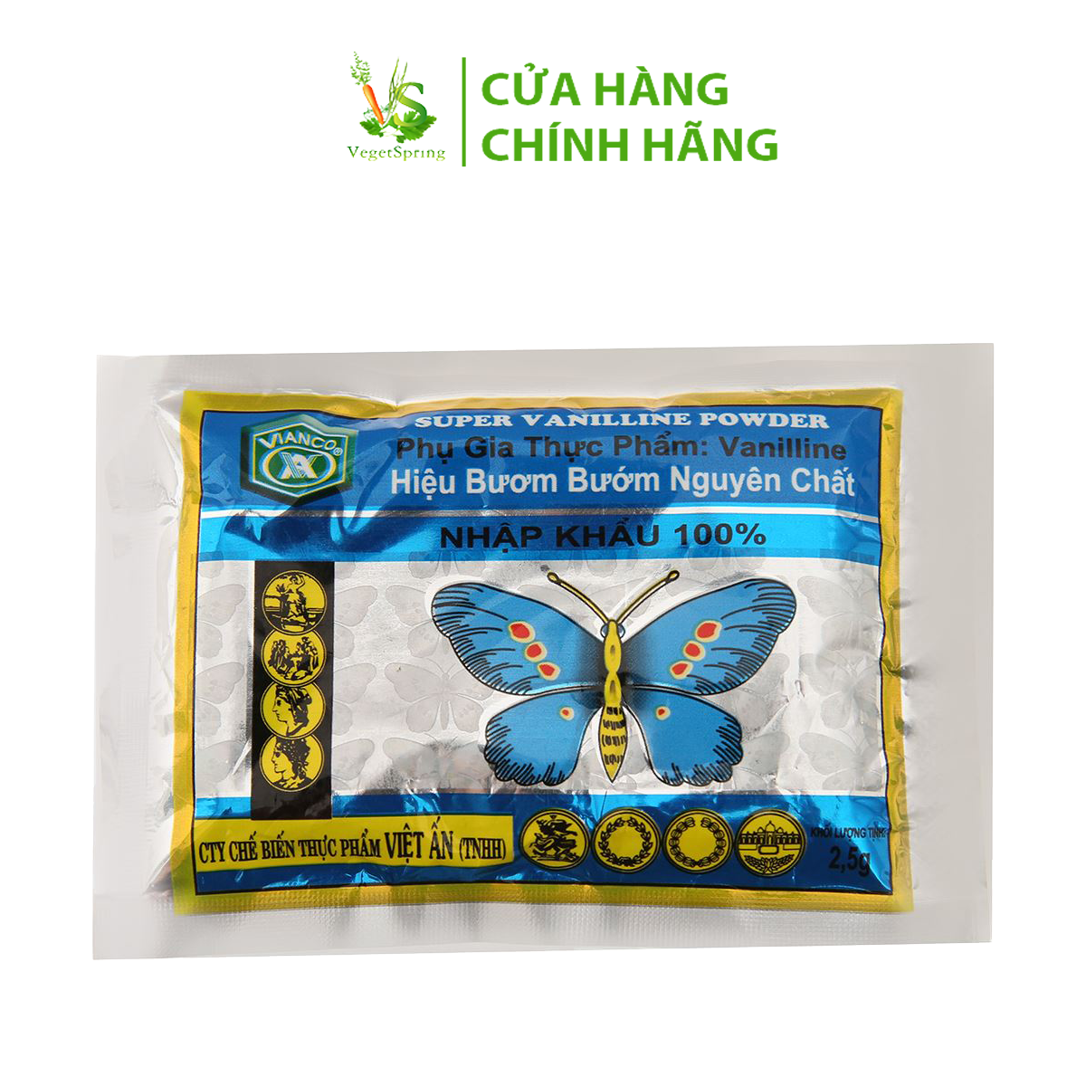 Bột Vani Bướm Việt Ấn (Vianco) 2.5g/vỉ 10 ống