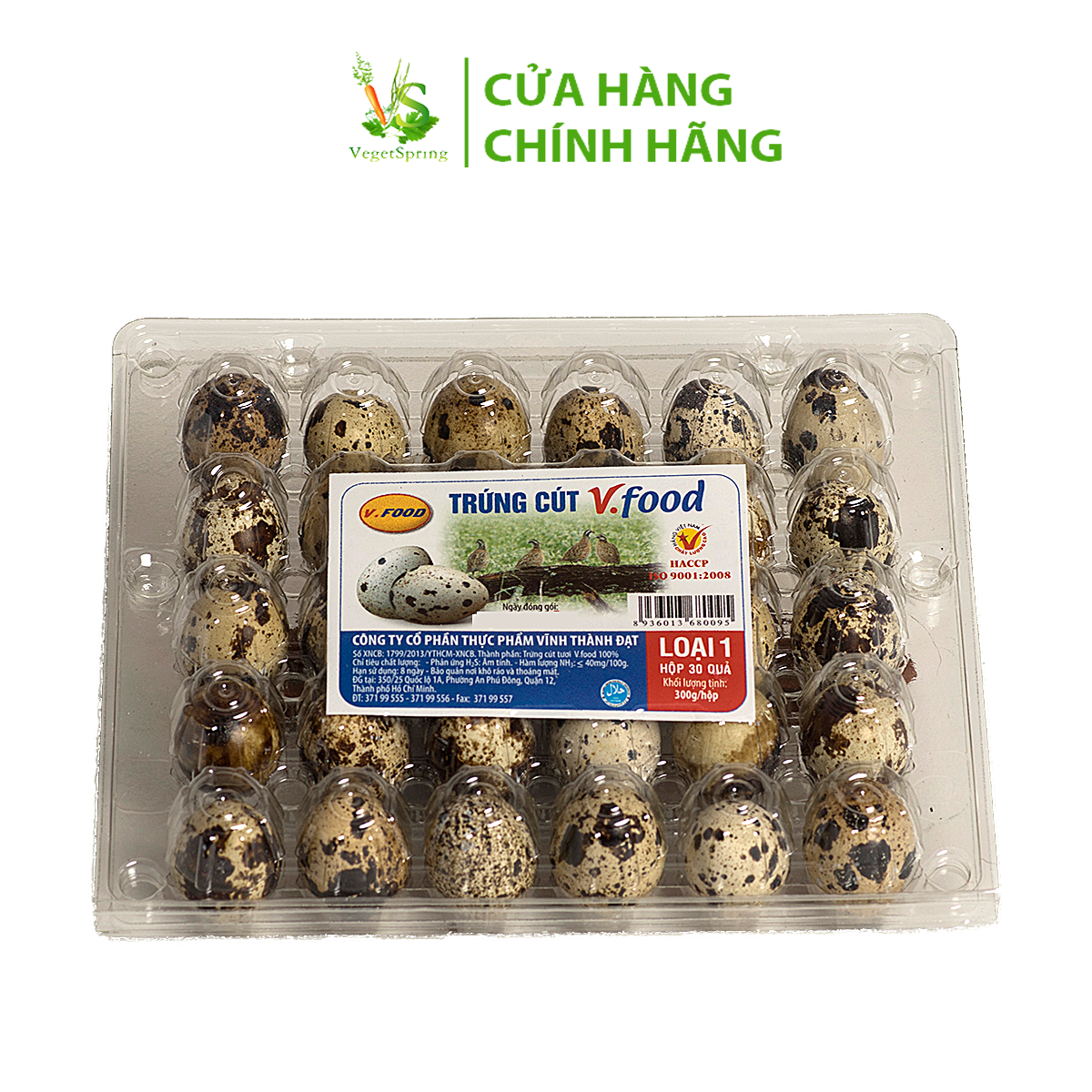 Trứng Cút V.FOOD 30 Quả/Vỉ